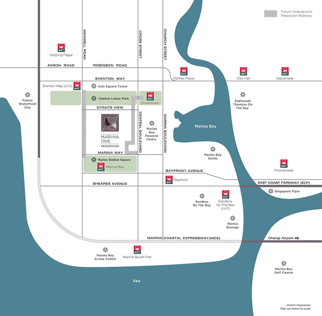 Marina One Residences Location Map Large 1