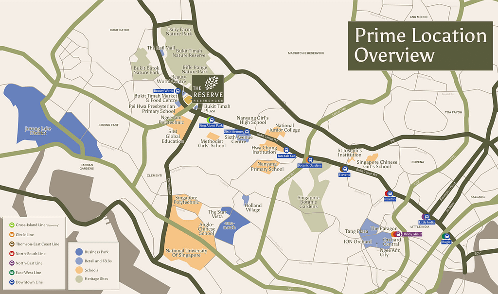 The Reserve Residences Location Map Overview