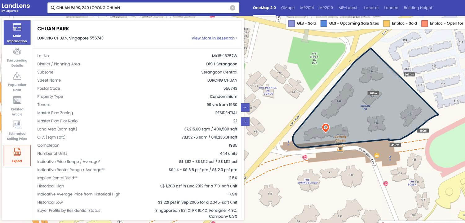 The Chuan Park chuan park residences location map rlI800